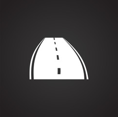 Poster - Road icon on background for graphic and web design. Simple illustration. Internet concept symbol for website button or mobile app.