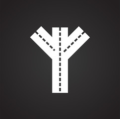 Poster - Road icon on background for graphic and web design. Simple illustration. Internet concept symbol for website button or mobile app.