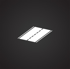 Poster - Road icon on background for graphic and web design. Simple illustration. Internet concept symbol for website button or mobile app.