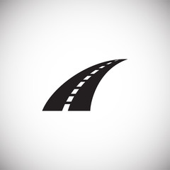 Poster - Road icon on background for graphic and web design. Simple illustration. Internet concept symbol for website button or mobile app.