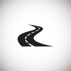 Poster - Road icon on background for graphic and web design. Simple illustration. Internet concept symbol for website button or mobile app.