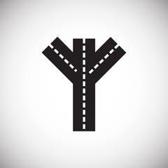 Poster - Road icon on background for graphic and web design. Simple illustration. Internet concept symbol for website button or mobile app.