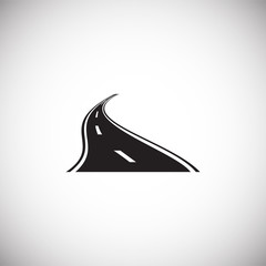 Poster - Road icon on background for graphic and web design. Simple illustration. Internet concept symbol for website button or mobile app.
