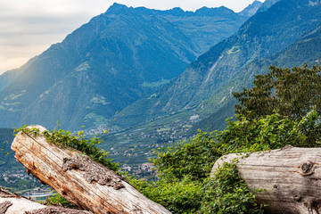 Poster - Anblick über Berg und Tal in Oberstdorf