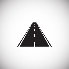 Poster - Road icon on background for graphic and web design. Simple illustration. Internet concept symbol for website button or mobile app.