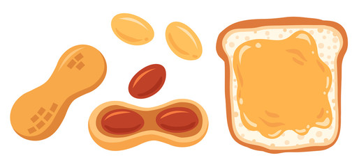 Vector set of peanut snack