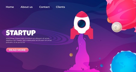 Aufkleber - Start up landing page. Web page design templates for startup. Vector illustrations 3d modern design development website