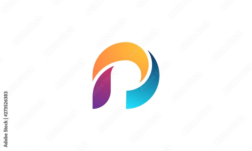letter p color logo Stock Vector | Adobe Stock