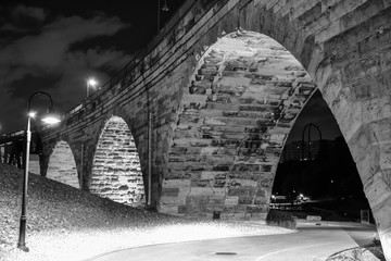 Wall Mural - urban skyline along the river at night