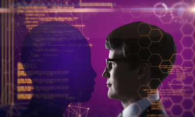 Leinwandbilder - AI and coding concept