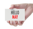© dolphfyn - Hand showing Hello May.