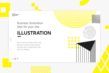 Wall Mural - Vector illustration Landing page template