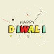 © Abdul Qaiyoom - Happy Diwali text for poster and banner.