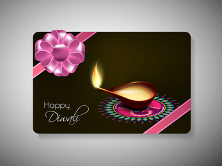 Canvas Print - Gift card for Happy Diwali.