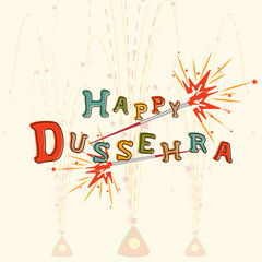 Sticker - Happy Dussehra Concept.