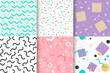 © lukpedclub - Set of Memphis seamless pattern with Geometric element