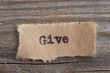 © Sensay - give word on a piece of paper close up, business creative motivation concept