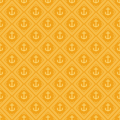 Wall Mural - Seamless pattern with anchors, decorative wallpaper texture