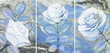 Collection of designer oil paintings. Decoration for the interior. Modern abstract art on canvas. Set of pictures with different textures and colors. White rose.