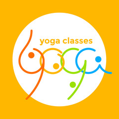 Sticker - yoga studio template