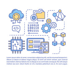 Programming environment article page vector template
