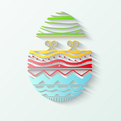 Sticker - Beautiful egg for Happy Easter celebration.