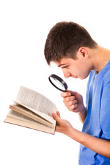 Wall Mural - Young Man with a Book