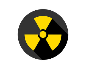 Wall Mural - Radiation icon vector. Warning radioactive sign danger symbol.