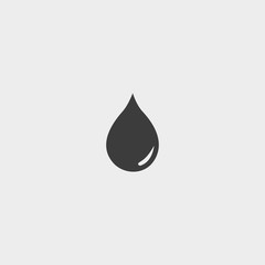 Poster - Drop icon in a flat design in black color. Vector illustration eps10