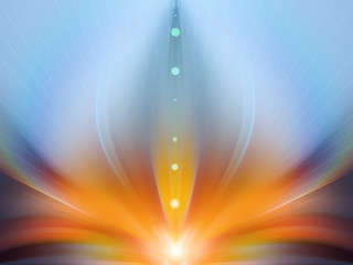 Abstract energy flower. Illustration for text about esoteric.