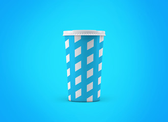 Wall Mural - Soda cup. Paper cup on background. Take away cinema cola. Big cardboard cup of beverages to go mockup. 