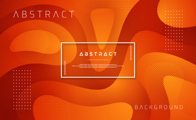Poster - dynamic textured background design in 3d style with orange and red color. eps10 vector background.