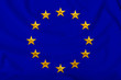 © kittyfly - beautiful flag of united Europe on gentle silk with soft folds in the wind