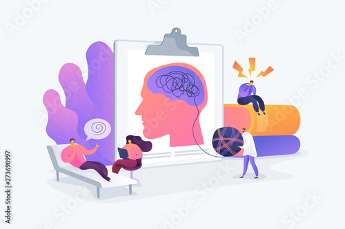 Fotografía Psychotherapy practice, psychiatrist consulting patient