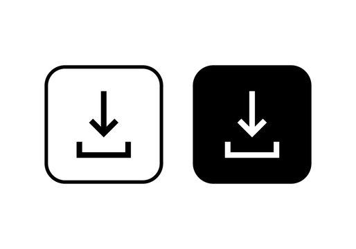 Download icon vector. Downloading vector icon