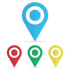 Leinwandbilder - Set of symbol icon map pointers. Vector illustration