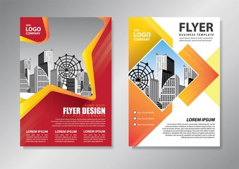 Business abstract vector template. Brochure design, cover modern layout, annual report, poster, flyer in A4 with colorful triangles, geometric shapes for tech, science, market with light background