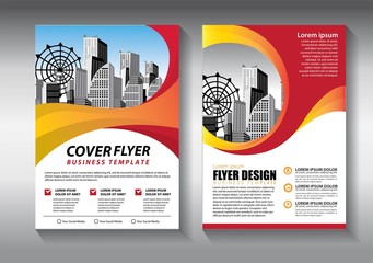 Business abstract vector template. Brochure design, cover modern layout, annual report, poster, flyer in A4 with colorful triangles, geometric shapes for tech, science, market with light background