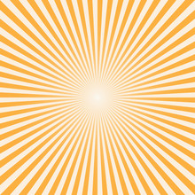 Vector Background Sun Rays With White And Orange Color