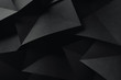 canvas print picture - Geometric shapes of black paper, composition abstract