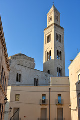 Wall Mural - Tower bell of Bari Cathedral or Duomo di Bari, dedicated to Saint Sabinus, in Apulia, Italy.