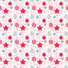Poster - Holiday background, seamless pattern with stars. Vector illustration