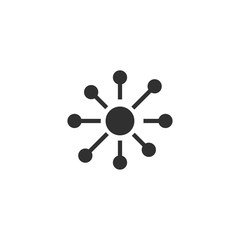 Poster - Network icon in simple design. Vector illustration