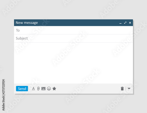 Fotomural Email blank template internet mail frame interface for mail message