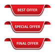 © stas111 - Set of tags ribbons. Best offer, special offer, final offer