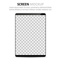 Poster - Screen mockup. Tablet with blank screen for design