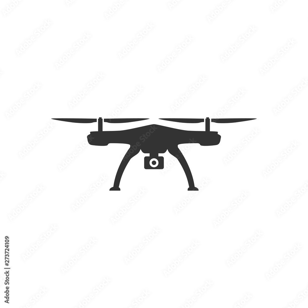 Drone icon in simple design. Vector illustration Stock Illustration ...