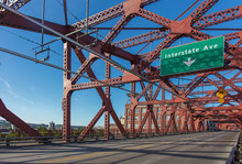 Broadway Bridge In Portland Oregon