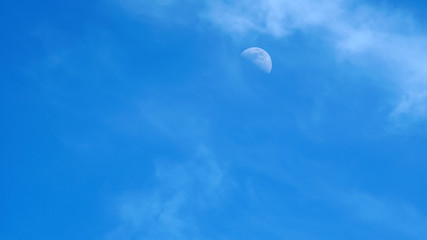 Wall Mural - moon on a blue sky day