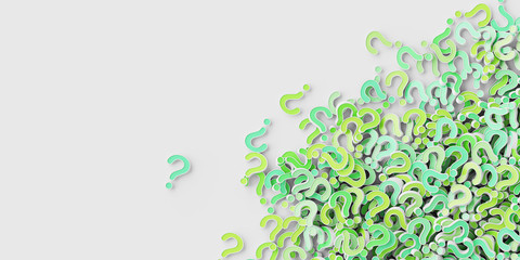 Poster - infinite question marks, business concepts; original 3d rendering
